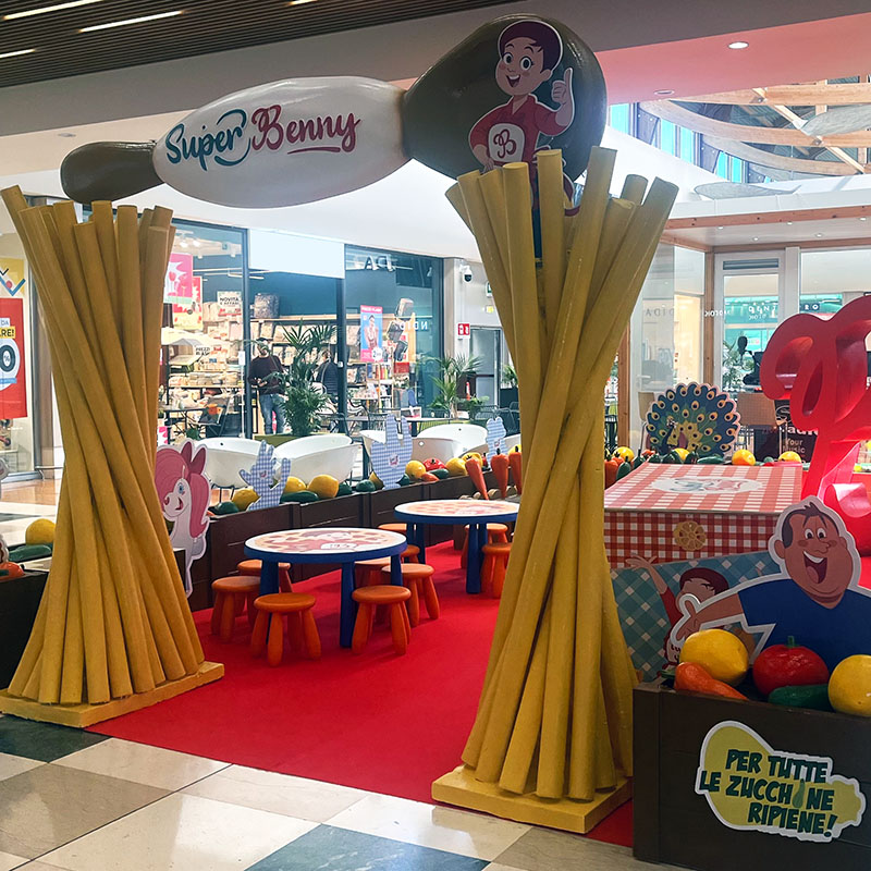 shopping mall events with super benny area by soluna experience